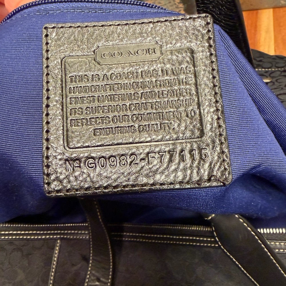 Coach Black Signature Canvas Travel Duffel Bag - Picture 2 of 15